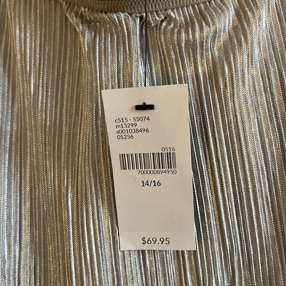 Lane Bryant Gold Shimmer Pleated Maxi Skirt 14/16 - Picture 5 of 6